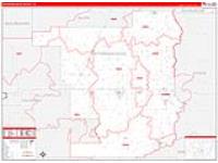 Jefferson Davis Parish (), La Carrier Route Wall Map